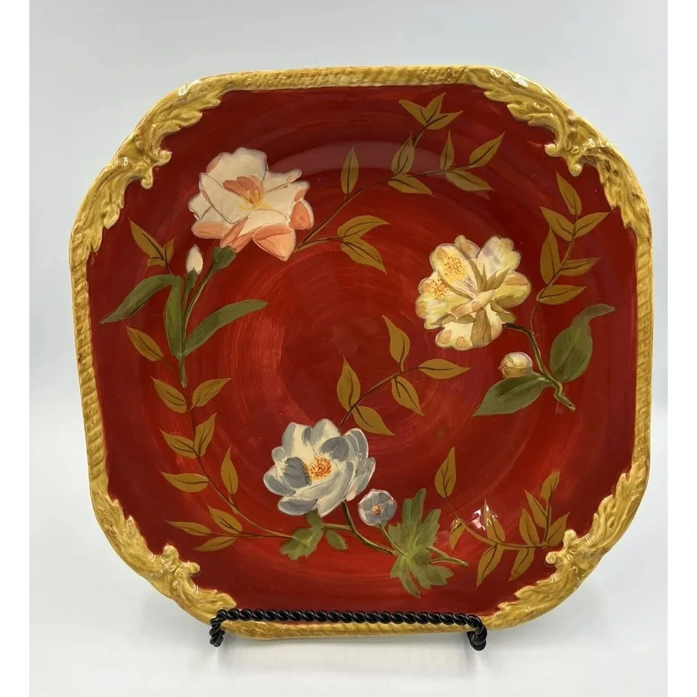 Raymond Waites Crimson Garden Certified Int Dinner Plate Red Replacement